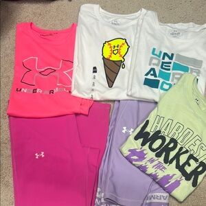 Under Armour Colorful Tees and Leggings Set